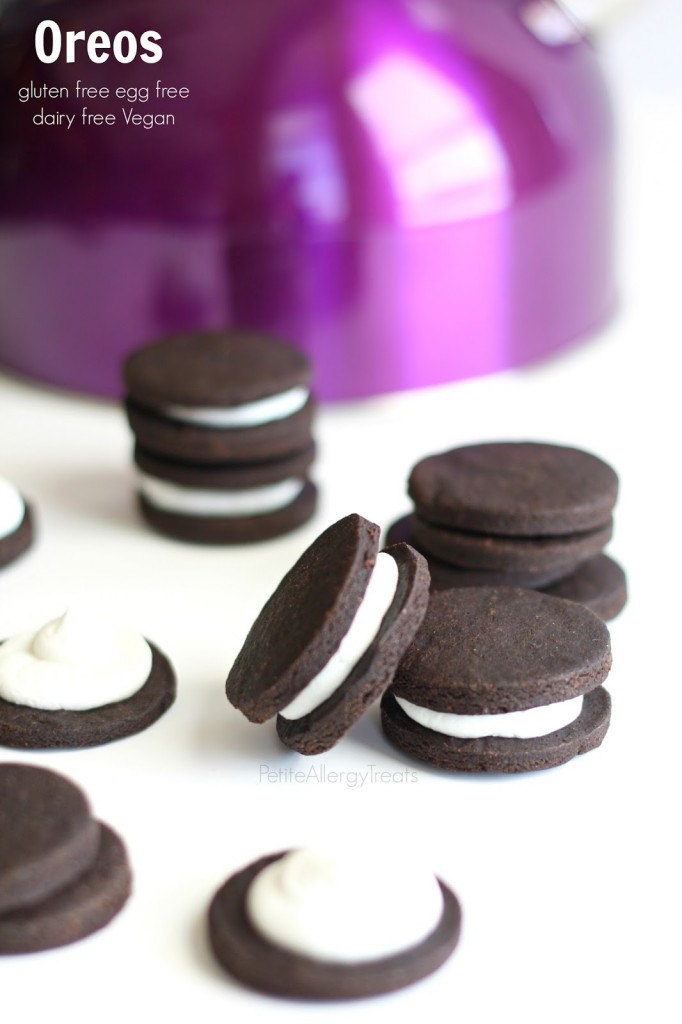 Oreos (gluten free Vegan dairy free) Enjoy a classic chocolate sandwich cookie without gluten!