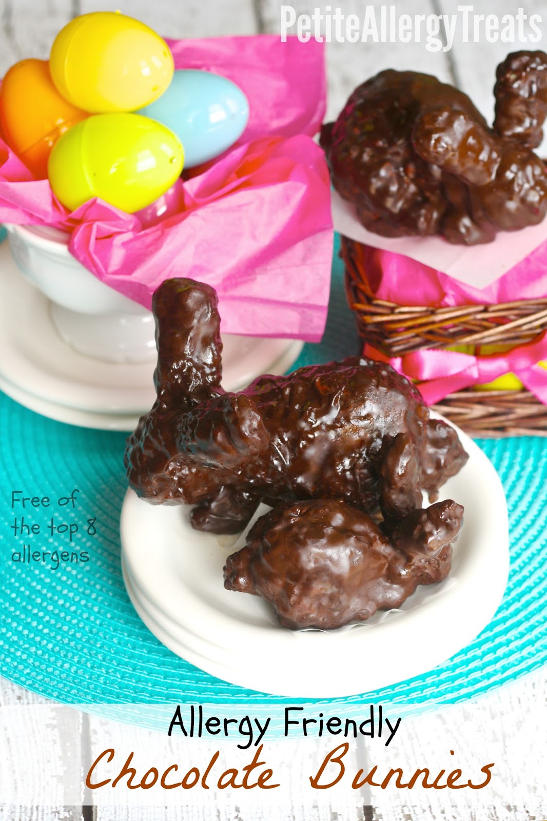 Chubby Easter Bunny Cookies Natural Dye (gluten free egg free dye free) -  Petite Allergy Treats