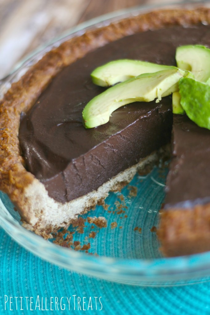 Chocolate Silk Pie with Avocado (gluten free Vegan dairy free) Decadent chocolate and avocado blended to a silky pie, no added fat or sugar. avocado, dairy free