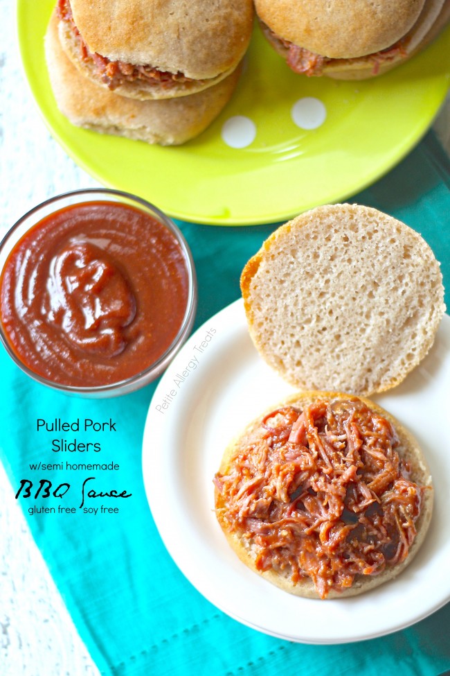 Homemade BBQ Sauce (gluten free soy free)| Easy pulled pork slider smothered in BBQ  sauce!