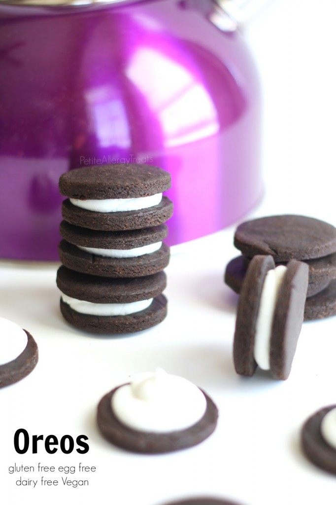 Oreos (gluten free Vegan dairy free) Enjoy a classic chocolate sandwich cookie without gluten!