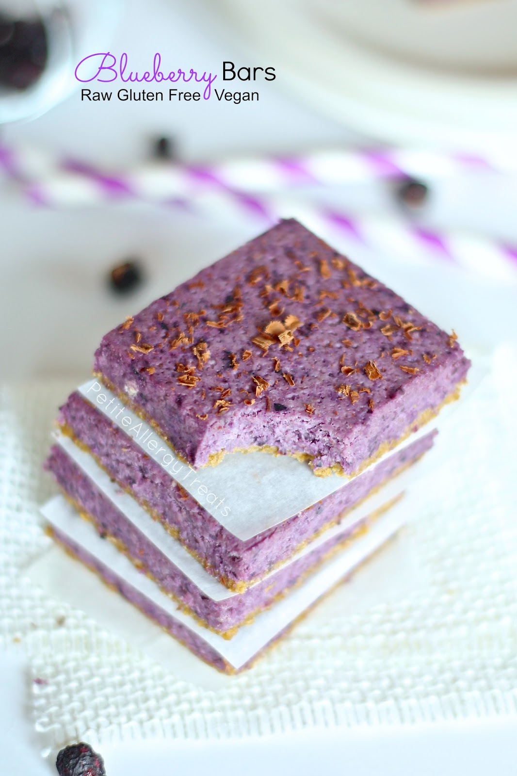 Gluten Free Blueberry Breakfast Oat Bars - Petite Allergy 