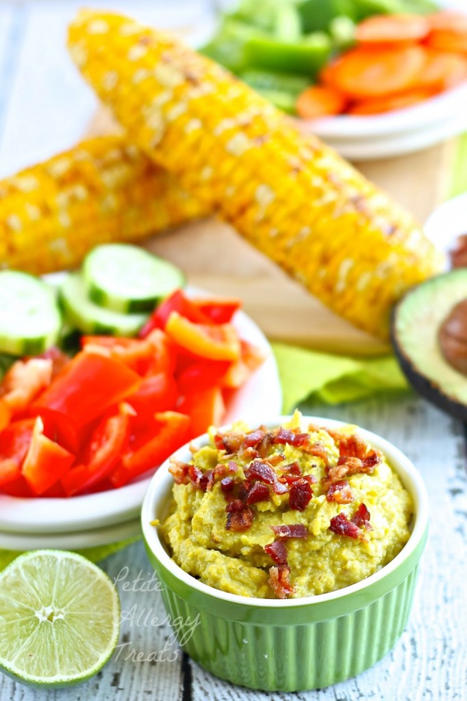 Creamy Roasted Corn Avocado Dip (Dairy Free) - Petite Allergy Treats