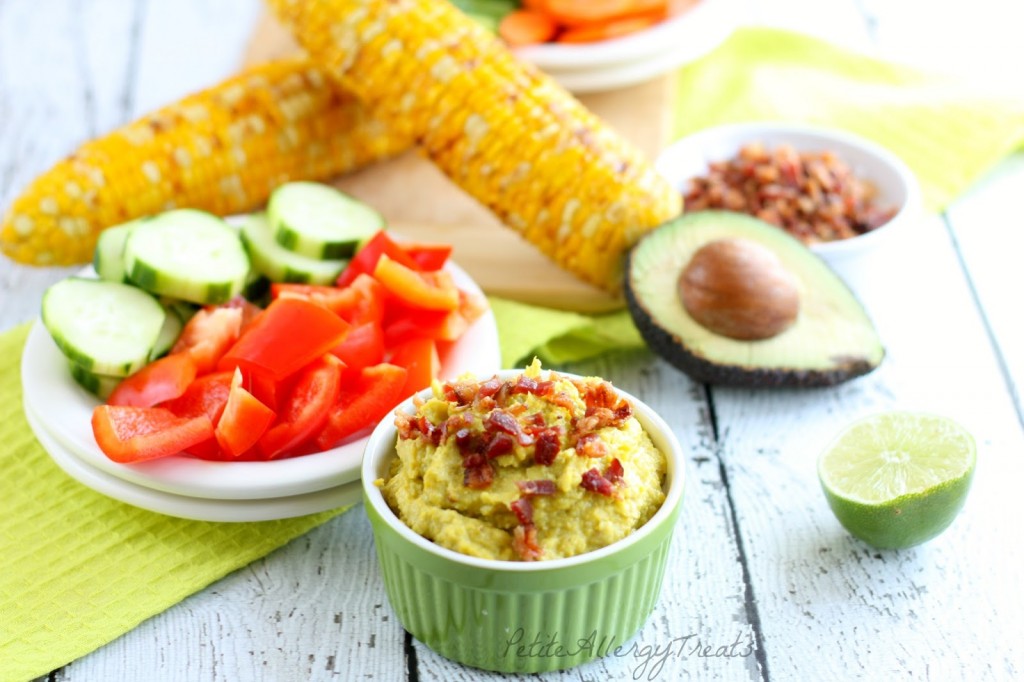 Avocado Corn Dip (dairy free vegan)| Delicious dip from roasted sweet corn and avocado. 