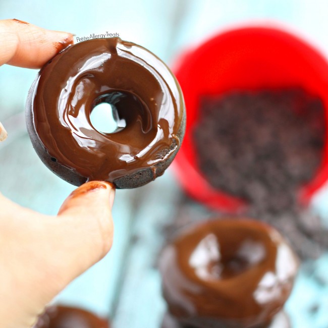 Chocolate Donuts (gluten free egg free dairy free Vegan)- Decadent chocolate drenched donuts that ROCK the food allergy world!