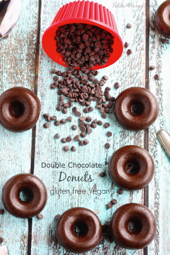 Easy Chocolate Donuts (gluten free egg free dairy free Vegan)- Decadent chocolate drenched donuts that ROCK the food allergy world!