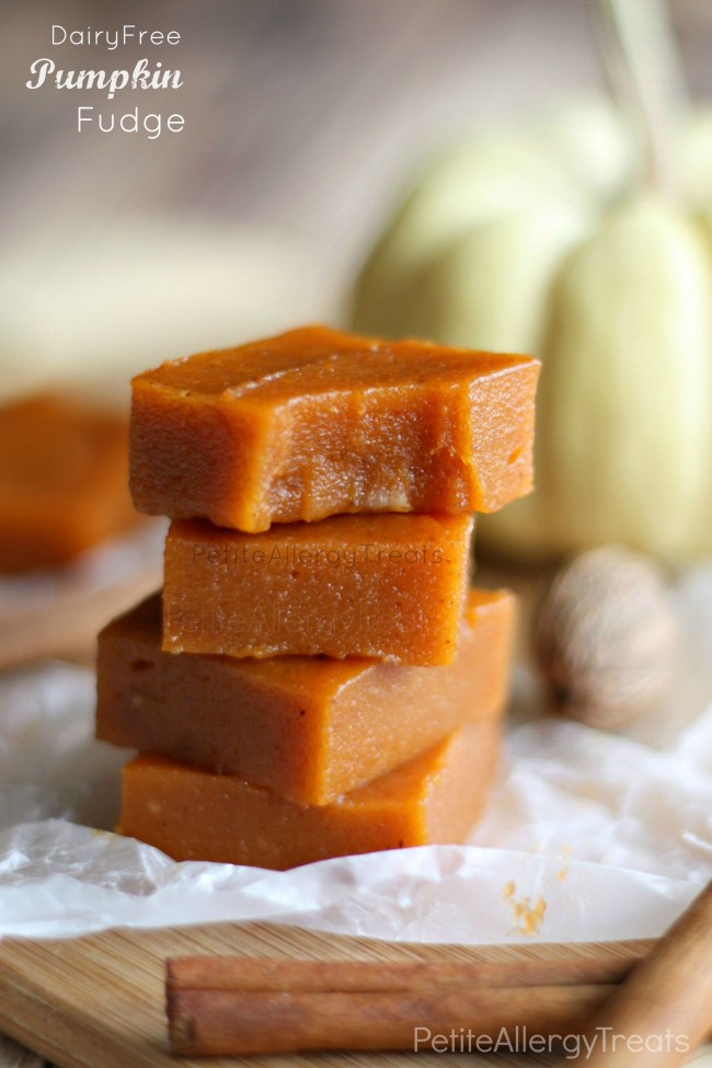 Pumpkin Fudge (dairy free gluten free)- Super easy pumpkin candy fudge with real pumpkin puree and pumpkin spice.