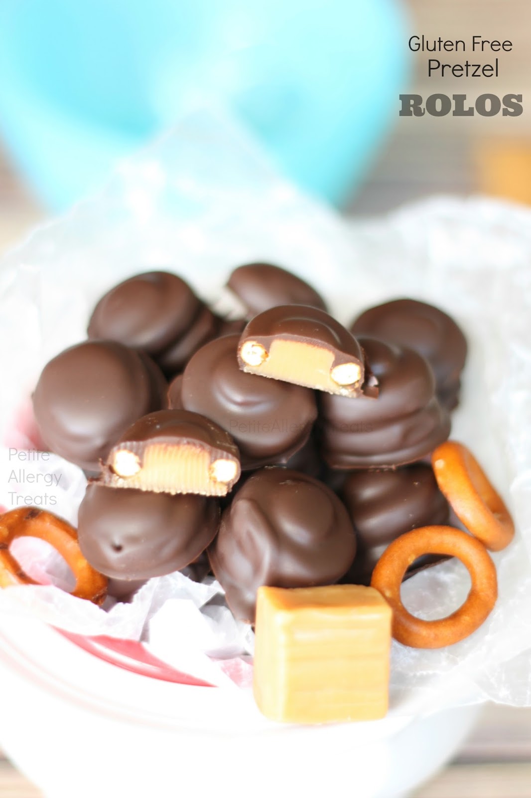 Pretzel Rolos (gluten free nut free caramel candy) - Petite