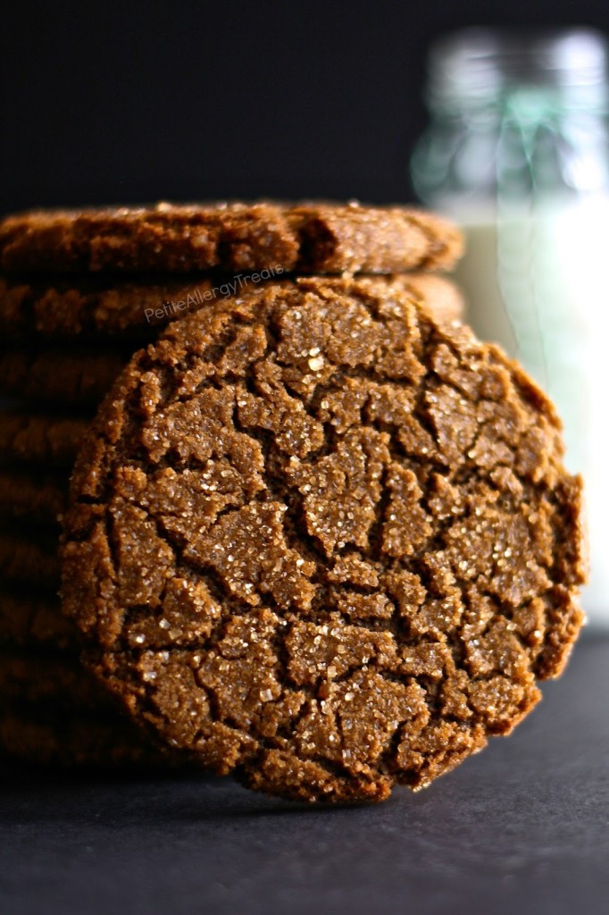 Gingersnap Cookies (Gluten Free Vegan) Chewy, crisp and soft gingersnap with just enough spice and is Vegan and Egg Free.| PetiteAllergyTreats