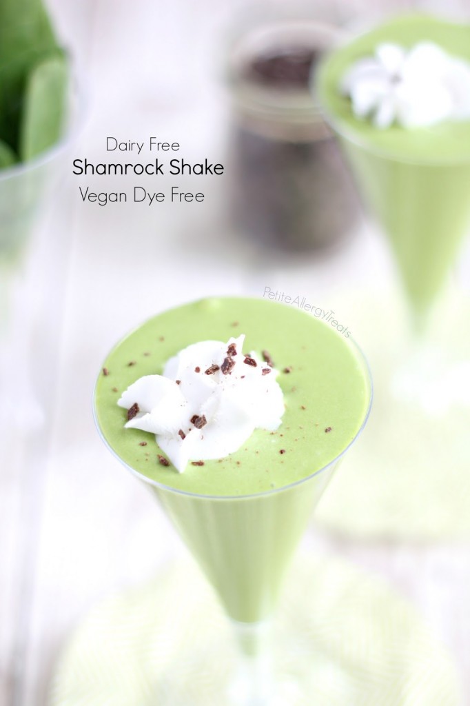 Shamrock Shake Copycat (Dairy Free, Vegan Dye-free) Minty shake copycat made with coconut milk instead of dairy and use spinach for green color.