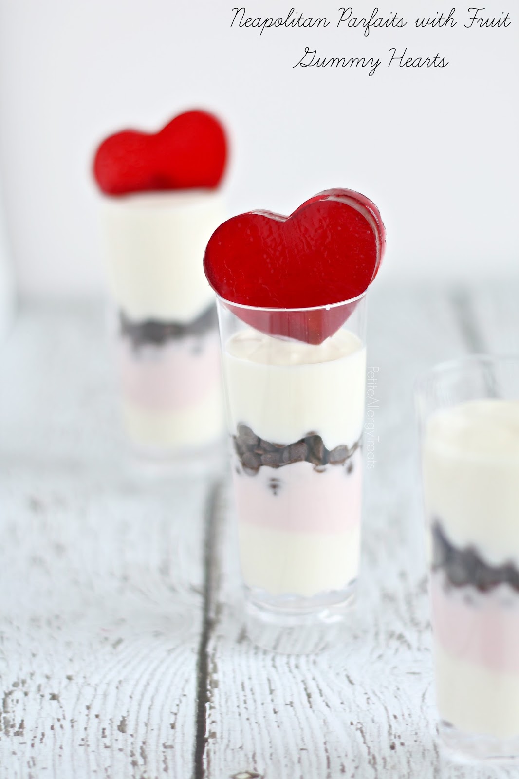 Neapolitan Yogurt Parfait with Fruit Gummies - Petite Allergy Treats