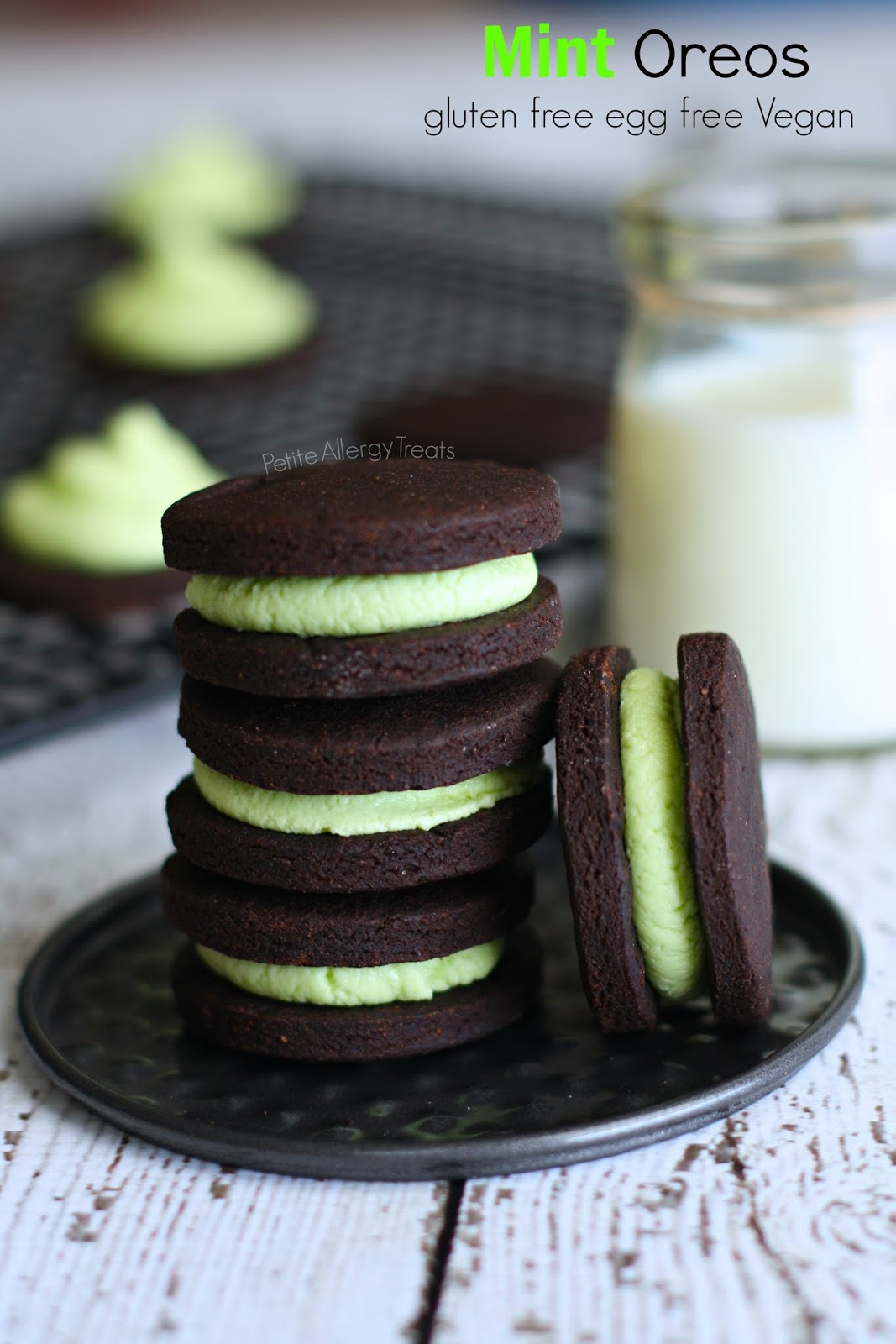 Mint Oreos (Gluten Free Dairy Free Vegan) - Petite Allergy ...