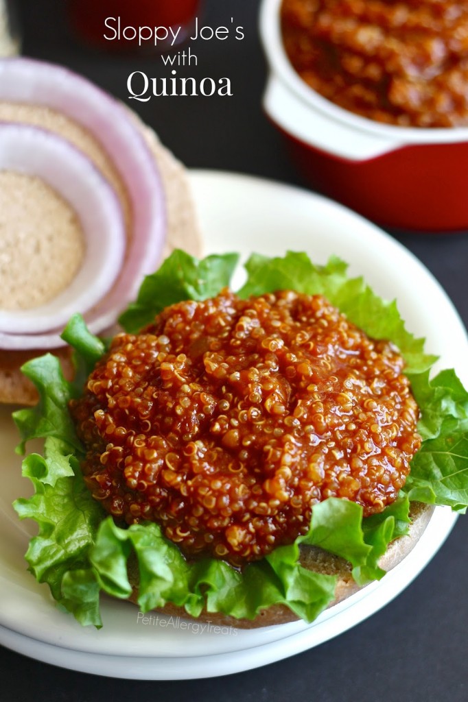 Gluten Free Sloppy Joe's with Quinoa Meatless (Vegan) recipe- A classic family meal without meat but made with protein packed quinoa! An easy meatless meal!