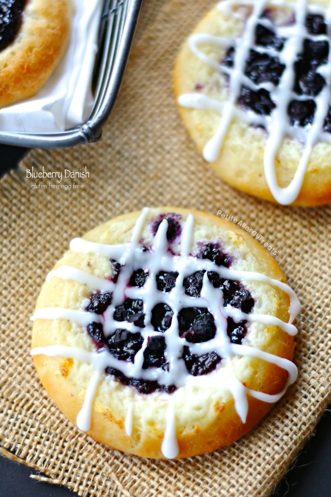 Blueberry Danish (gluten free egg free)- Delicious blueberry and mascarpone cheese danish. You'd never know it's gluten free.