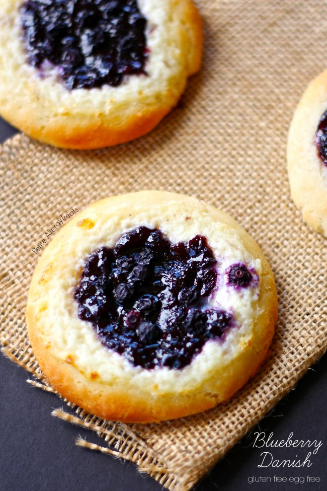 Gluten Free Blueberry Cheese Danish (egg free)- Delicious blueberry and mascarpone cheese danish. You'd never know it's gluten free.