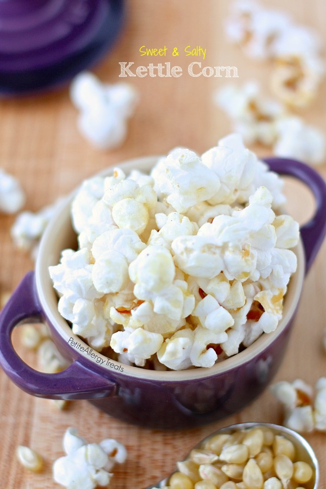 Homemade Kettle Corn- Sweet and salty make this gluten free vegan snack irresistible. 