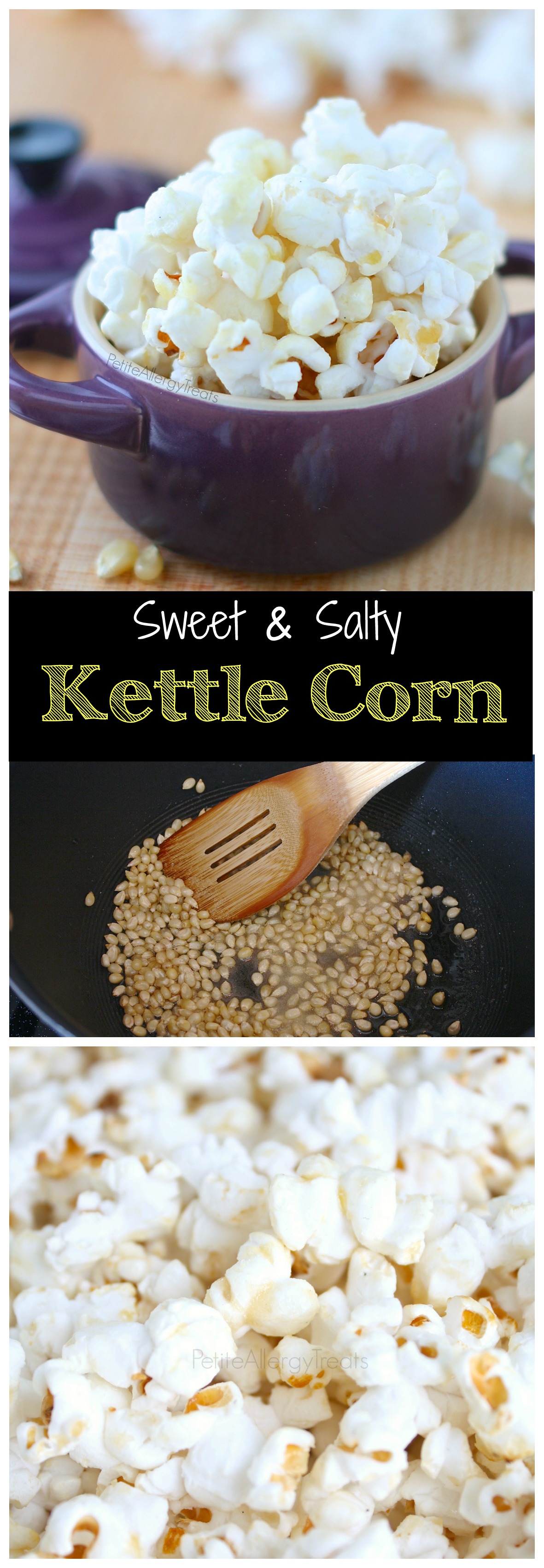 Easy Homemade Kettle Corn- Sweet and salty make this gluten free vegan snack irresistible. 