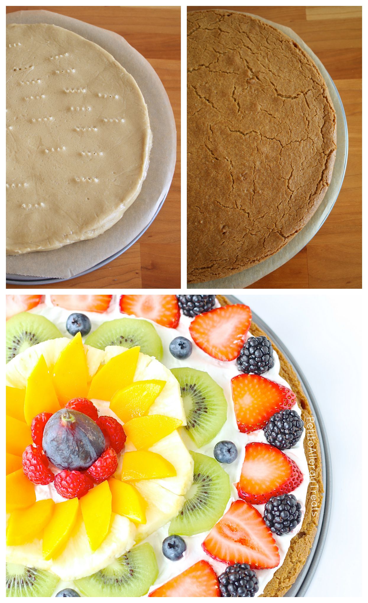 Rainbow Fruit Pizza (Gluten free Vegan) Petite Allergy Treats