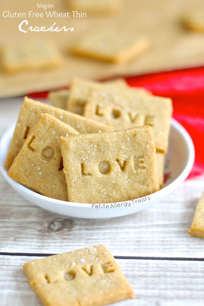 Gluten Free Crackers (Vegan 'wheat thins')  The Best copycat gluten free dairy free cracker with whole grains.