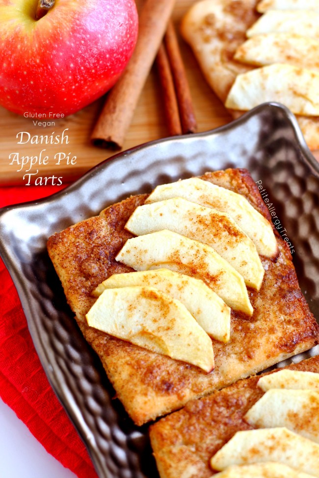 Danish Apple Pie Tart (gluten free Vegan) Cinnamon and apple breakfast treat!
