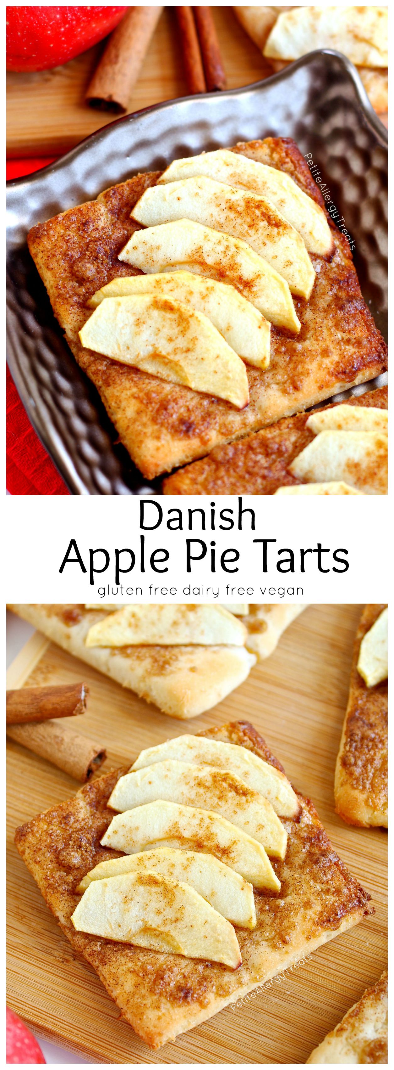 Danish Apple Pie Tart (gluten free Vegan) Cinnamon and apple breakfast treat!