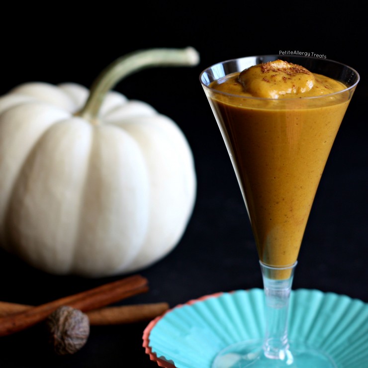 Pumpkin Pie Mousse (dairy free vegan nut free) Ready in 5 minutes, this healthy mousse is filled with all the pumpkin spice found in pumpkin pie!