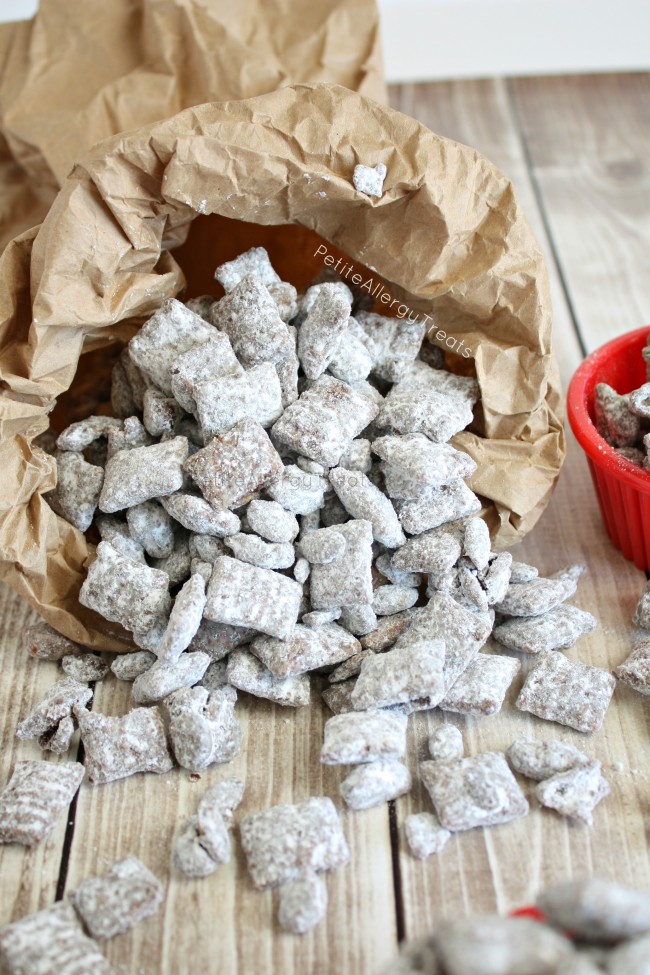 Nut Free Muddy Buddies Monster Munch (gluten free dairy free)- Classic treat for school made peanut free and allergy friendly 