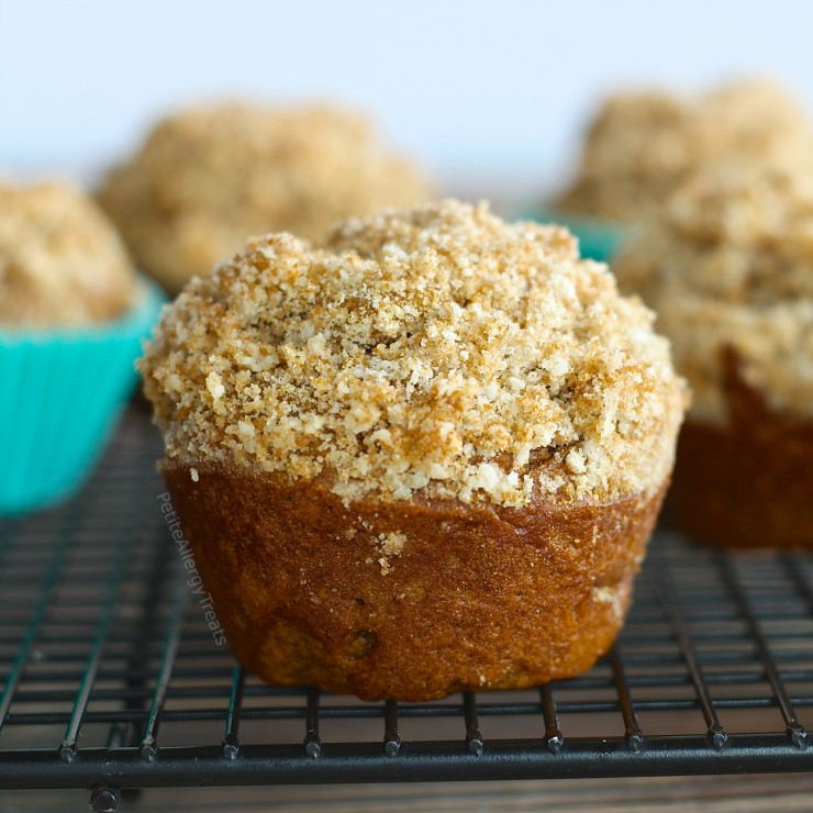 Gluten Free Pumpkin Streusel Muffins (vegan) Delicious pumpkin muffins with crumbly bakery topping