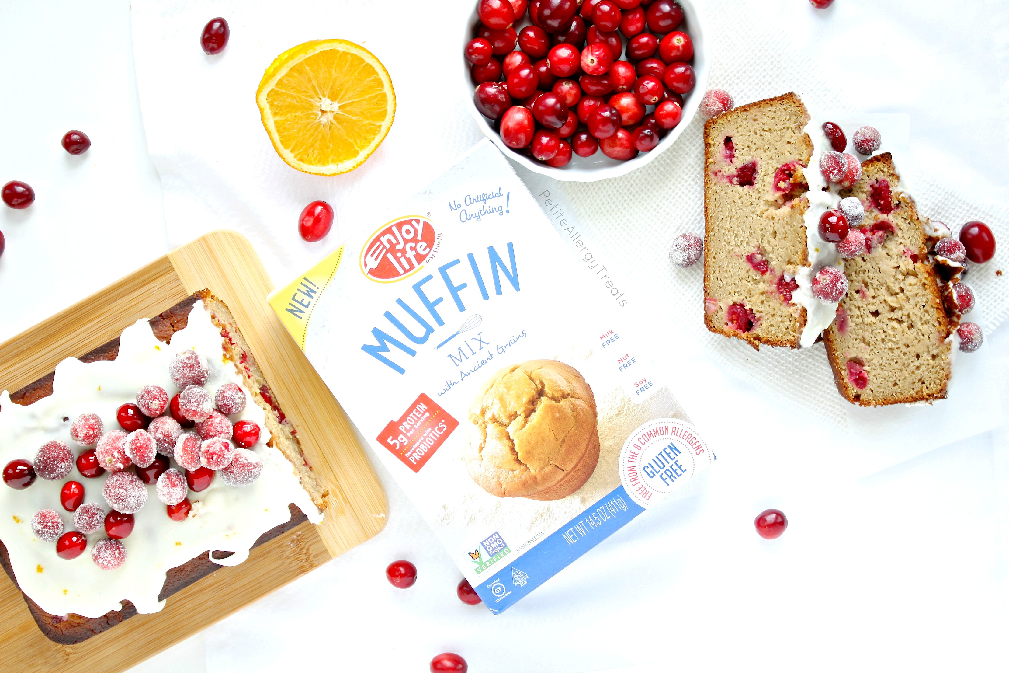 Gluten Free Orange Cranberry Bread Recipe (dairy free Vegan egg free) Beautiful easy sparkling cranberries adore this super moist pound cake! #tothefullest