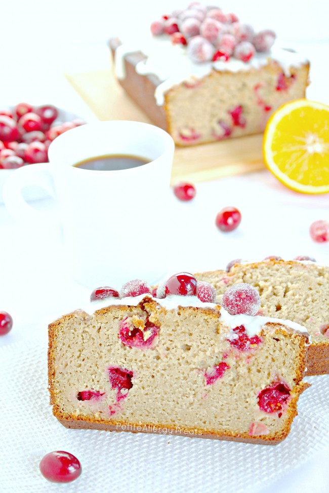 Gluten Free Orange Cranberry Pound Cake (dairy free Vegan egg free) Beautiful easy sparkling cranberries adore this super moist bread! #tothefullest