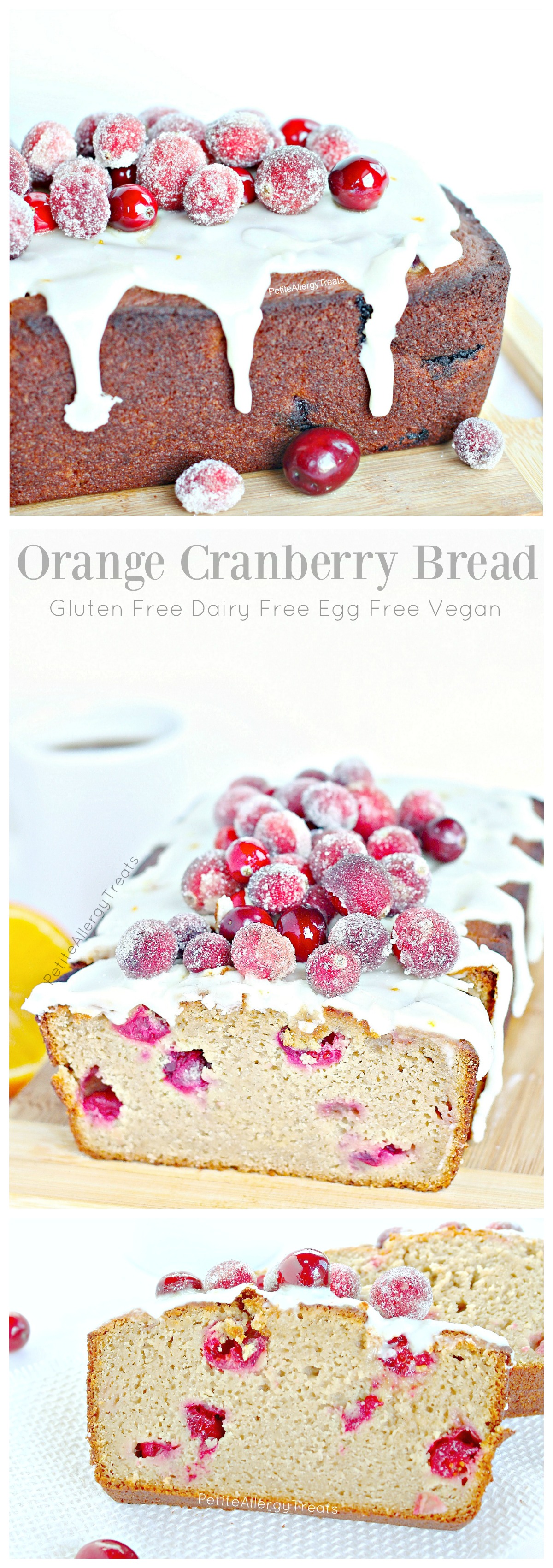 Gluten Free Orange Cranberry Pound Cake (dairy free Vegan egg free) Beautiful easy sparkling cranberries adore this super moist bread! #tothefullest