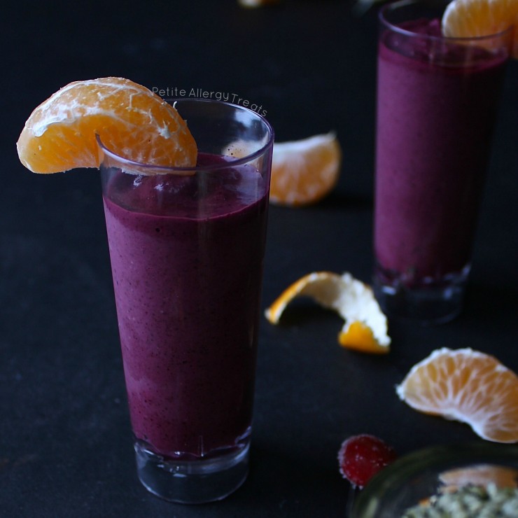 Blueberry Orange Cranberry Hemp Smoothie - Easy breakfast smoothie full of rich antioxidants and protein.