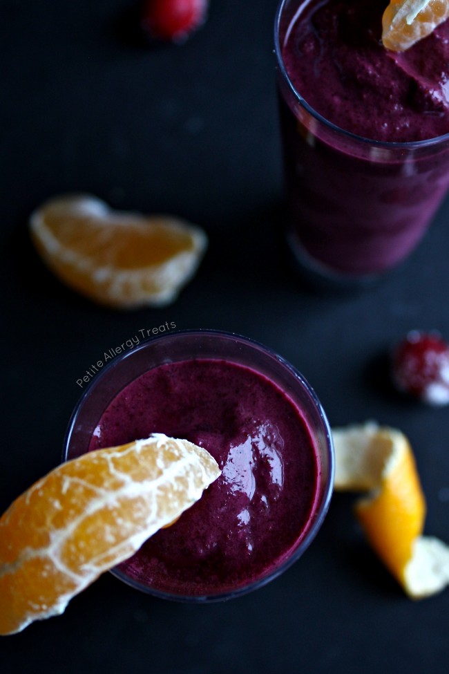 Orange Blueberry Cranberry Hemp Smoothie - Easy breakfast smoothie full of rich antioxidants and protein.