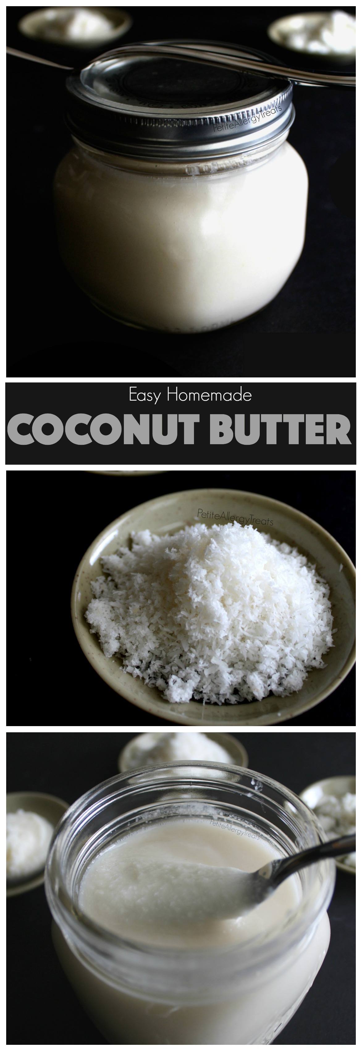 Homemade Coconut Butter Recipe (gluten free vegan raw)- Healthy easy coconut butter with just 2 ingredients! Naturally gluten free and vegan!