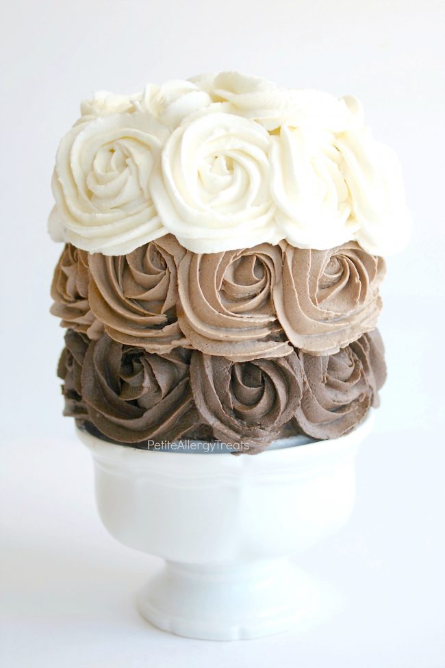 Ombré Rosette Cake - The Little Blog Of Vegan