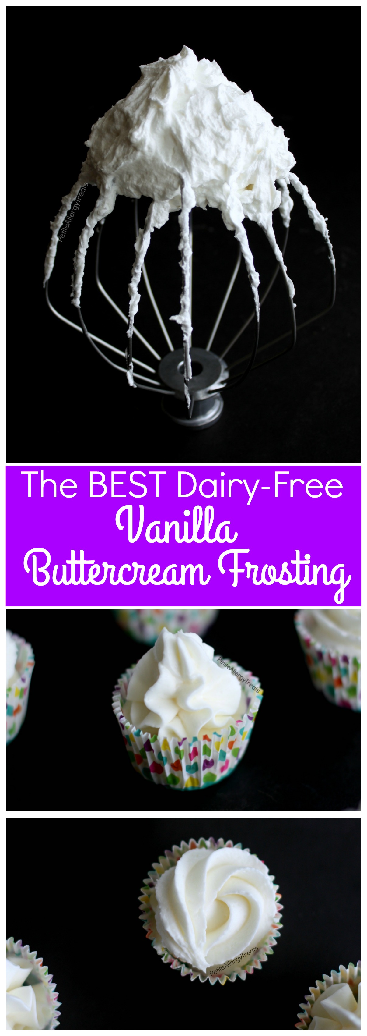 Best Dairy Free Buttercream Recipe- Easy vegan vanilla buttercream, perfect for decorating cakes! Food allergy friendly.